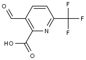 3-Formyl-6-(trifluoromethyl)picolinic acid Struktur