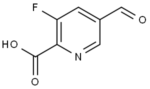 3-Fluoro-5-formylpicolinic acid Struktur