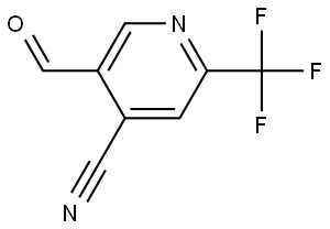 5-Formyl-2-(trifluoromethyl)isonicotinonitrile Struktur