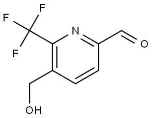 5-(Hydroxymethyl)-6-(trifluoromethyl)picolinaldehyde Struktur
