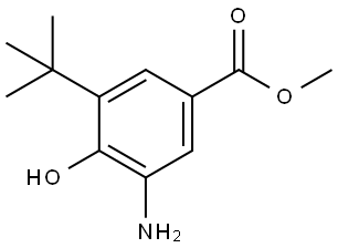 Methyl 3-amino-5-(tert-butyl)-4-hydroxybenzoate Struktur