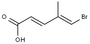 (2E,4E)-5-Bromo-4-methylpenta-2,4-dienoic acid Struktur