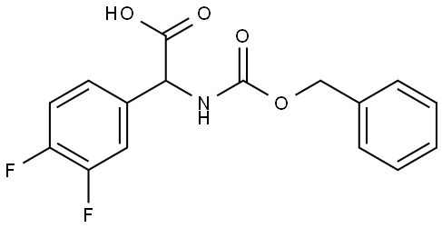 2-(((benzyloxy)carbonyl)amino)-2-(3,4-difluorophenyl)acetic acid Struktur