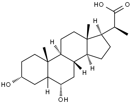 2-(3,6-dihydroxy-10,13-dimethylhexadecahydro-1H-cyclopenta[a]phenanthren-17-yl)propanoic acid Struktur
