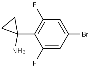 1-(4-bromo-2,6-difluorophenyl)cyclopropan-1-amine Struktur