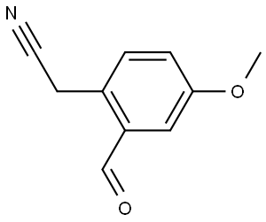 2-(2-formyl-4-methoxyphenyl)acetonitrile Struktur