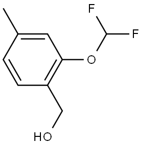 (2-(difluoromethoxy)-4-methylphenyl)methanol Struktur