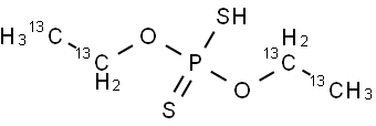 O,O-Diethyl dithiophosphate-13C4, sodium salt in methanol Struktur