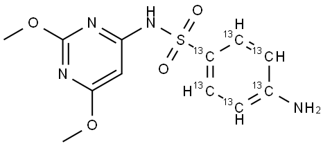 SulfadiMethoxine-13C6 Struktur