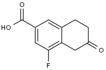 4-Fluoro-6-oxo-5,6,7,8-tetrahydronaphthalene-2-carboxylic acid Struktur