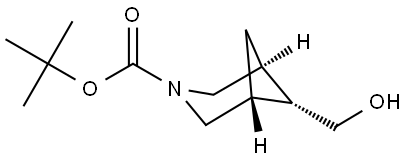 (1R,5S,6S)-rel-3-Boc-3-azabicyclo[3.1.1]heptan-6-yl]methanol Struktur