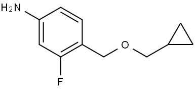 4-((Cyclopropylmethoxy)methyl)-3-fluoroaniline Struktur
