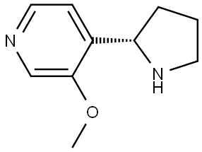 Pyridine, 3-methoxy-4-(2S)-2-pyrrolidinyl- Struktur