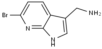 (6-bromo-1H-pyrrolo[2,3-b]pyridin-3-yl)methanamine Struktur