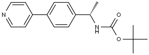 tert-butyl (S)-(1-(4-(pyridin-4-yl)phenyl)ethyl)carbamate Struktur