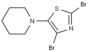 2,4-Dibomo-5-piperidinothiazole Struktur