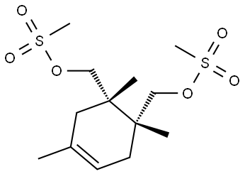 ((1S,6R)-1,3,6-TRIMETHYL-6-[[(METHYLSULFONYL)OXY]METHYL]-3-CYCLOHEXEN-1-YL)METHYL METHANESULFONATE Struktur