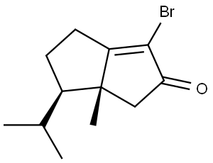(3AR,4R)-1-BROMO-4-ISOPROPYL-3A-METHYL-3A,4,5,6-TETRAHYDRO-2(3H)-PENTALENONE Struktur