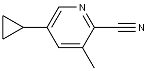 5-Cyclopropyl-3-methyl-2-pyridinecarbonitrile Struktur