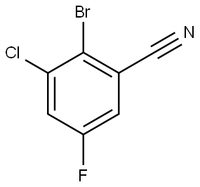 2-Bromo-3-chloro-5-fluorobenzonitrile Struktur