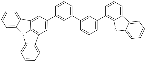 Indolo[3,2,1-jk]carbazole, 2-[3′-(4-dibenzothienyl)[1,1′-biphenyl]-3-yl]- Struktur