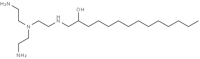1-({2-[bis(2-aminoethyl)amino]ethyl}amino)tetradecan-2-ol Struktur