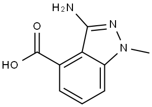 3-Amino-1-methyl-1H-indazole-4-carboxylic acid Struktur