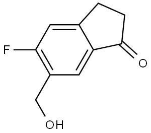 5-Fluoro-6-(hydroxymethyl)-2,3-dihydro-1H-inden-1-one Struktur