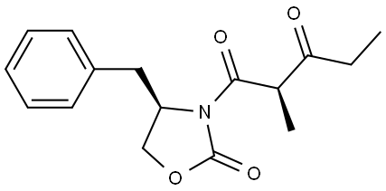 2-Oxazolidinone, 3-[(2R)-2-methyl-1,3-dioxopentyl]-4-(phenylmethyl)-, (4R)- Struktur