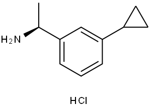 (S)-1-(3-Cyclopropylphenyl)ethanamine hydrochloride Struktur