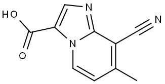 8-Cyano-7-methylimidazo[1,2-a]pyridine-3-carboxylic acid Struktur