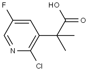 2-(2-Chloro-5-fluoropyridin-3-yl)-2-methylpropanoic acid Struktur