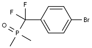 ((4-Bromophenyl)difluoromethyl)dimethylphosphine oxide Struktur