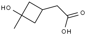 Cyclobutaneacetic acid, 3-hydroxy-3-methyl- Struktur