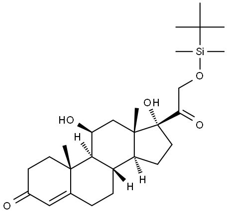 17-O-tert-Butyldimethylsilyl-11-hydrocortisone Struktur