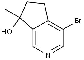 4-Bromo-7-methyl-6,7-dihydro-5H-cyclopenta[c]pyridin-7-ol Struktur