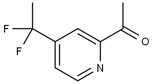 1-(4-(1,1-Difluoroethyl)pyridin-2-yl)ethan-1-one Struktur