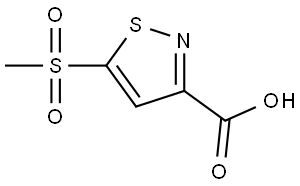 5-(Methylsulfonyl)-3-isothiazolecarboxylic acid Struktur