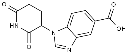 1-(2,6-Dioxopiperidin-3-yl)-1H-benzo[d]imidazole-5-carboxylic acid Struktur