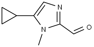 5-c=Cyclopropyl-1-methyl-1H-imidazole-2-carbaldehyde Struktur