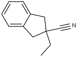2-Ethyl-2,3-dihydro-1H-indene-2-carbonitrile Struktur