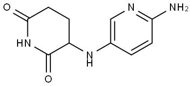 3-((6-Aminopyridin-3-yl)amino)piperidine-2,6-dione Struktur