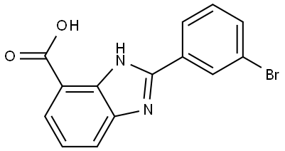 2-(3-bromophenyl)-1H-1,3-benzodiazole-4-carboxylic acid Struktur