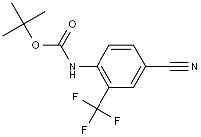tert-Butyl (4-cyano-2-(trifluoromethyl)phenyl)carbamate Struktur