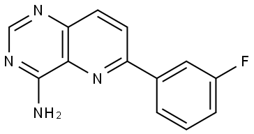 Pyrido[3,2-d]pyrimidin-4-amine, 6-(3-fluorophenyl)- Struktur
