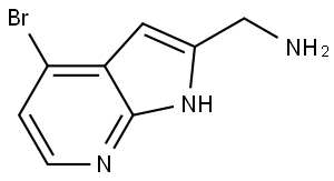(4-Bromo-1H-pyrrolo[2,3-b]pyridin-2-yl)methanamine Struktur