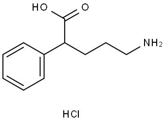 Benzeneacetic acid, .alpha.-(3-aminopropyl)-, hydrochloride (1:1) Structure
