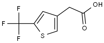 2-(5-(Trifluoromethyl)thiophen-3-yl)acetic acid Struktur