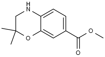 Methyl 2,2-dimethyl-3,4-dihydro-2H-benzo[b][1,4]oxazine-7-carboxylate Struktur
