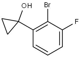 1-(2-Bromo-3-fluorophenyl)cyclopropanol Struktur